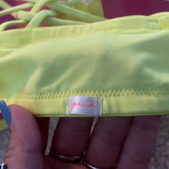 NWT: PINK neon yellow push up 36DD bra - Picture 3 of 8